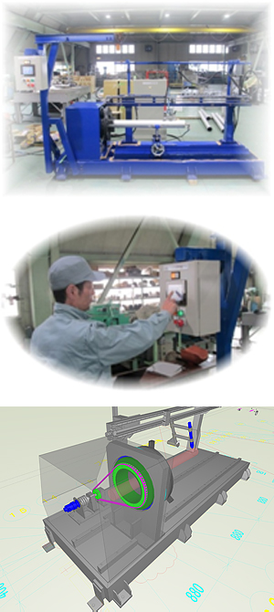 CNCプラズマパイプ切断機、パイプコースター